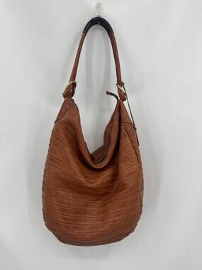 IL Duca Brown Leather Hobo Shoulder Bag Made in Italy